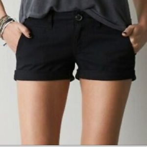 AE twill black shorts, size 8